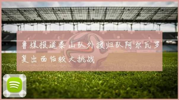 鲁媒报道泰山队外援归队阿尔瓦罗复出面临较大挑战